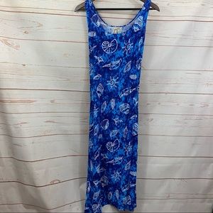 Coconut Pier Nautical Maxi Dress